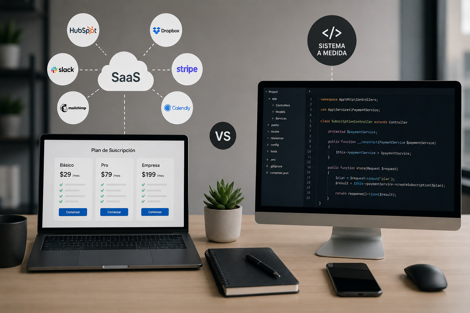 SaaS vs sistema a medida: qué conviene según tu negocio en 2026